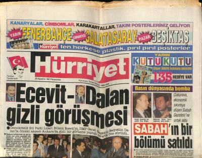 Hürriyet Gazetesi 29 Ağustos 1991 - Otobüs Uçuruma Yuvarlandı 52 Kişi Öldü GZ62399 - 2