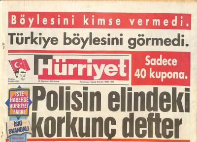 Hürriyet Gazetesi 29 Ağustos 1993 - Cimbom Hakanla Güldü - Yılmaz , Çilleri Papaza Benzetti GZ128044 - 1
