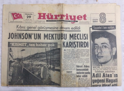 Hürriyet Gazetesi 29 Aralık 1975 - Johnsonun Mektubu Meclisi Karıştırdı - GZ19270 - 1