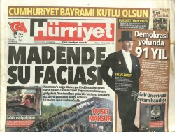 Hürriyet Gazetesi 29 Ekim 2014 - Madende Su Faciası GZ101189 - 1