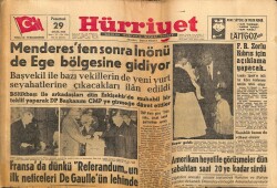 Hürriyet Gazetesi 29 Eylül 1958 - Petrol Kokan Toprağa Bir Köy Halkı Hücum Etti !.. GZ68885 - 1
