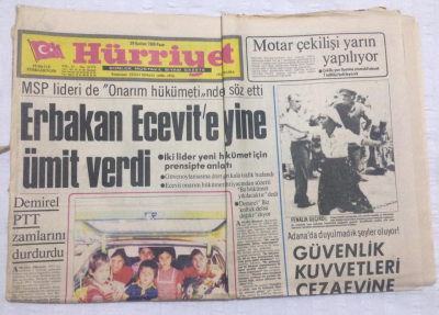 Hürriyet Gazetesi 29 Haziran 1980 - Erbakan Ecevite Yine Ümit Verdi - GZ17749 - 2