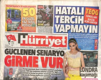 Hürriyet Gazetesi 29 Haziran 2015 - Ankaranın Kaygısı Kanton Modeli - Tunustaki Plaj Katliamından Ürpertici Detaylar Ortaya Çıktı GZ106196 - 1