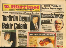Hürriyet Gazetesi 29 Kasım 1982 - Vergi Korkusu ABBAyı Böldü - Terörün Beyni Bekir Çelenk GZ114715 - 1