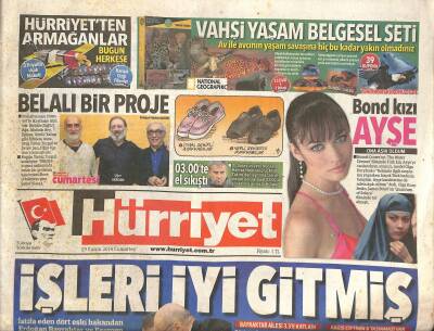 Hürriyet Gazetesi 29 Kasım 2014 - Anıtkabirde Atatürke Dua - Bond Kızı Ayşe GZ125415 - 1