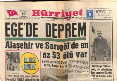 Hürriyet Gazetesi 29 Mart 1969 - Galatasaray Kulübü Yandı GZ80918 - 1