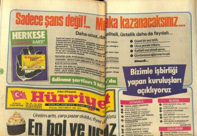 Hürriyet Gazetesi 29 Mart 1978 - En Bol Ve Ucuz Yiyecek Patates GZ97469 - 1