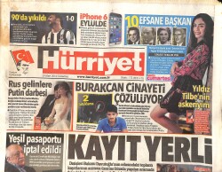 Hürriyet Gazetesi 29 Mart 2014 - Deniz Seki'den İsyan - Rus Gelinlere Putin Darbesi GZ160160 - Gökçekoleksiyon