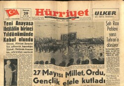Hürriyet Gazetesi 29 Mayıs 1961 - Şah Rıza Pehlevi Yarın Tahrana Giriyor GZ68704 - 1