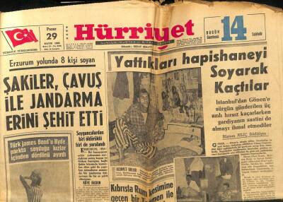 Hürriyet Gazetesi - 29 Mayıs 1966 - Ayfer Feray Film Çevirirken Yandı GZ99309 - 1