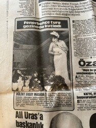 Hürriyet Gazetesi 29 Mayıs 1988 - Fenerbahçe Turu Gazinoda Kutladı, Bülent Ersoy - Naim'e Seul Yolu Açıldı - Oyuncuları Bir Bir Ölüyor: Lanetli Film GZ143321 - 2