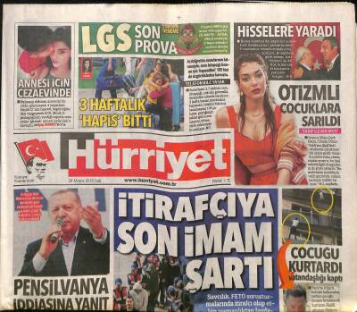 Hürriyet Gazetesi 29 Mayıs 2018 - 3. Havalimanı Yakınına 15 Bin Konut - Pensilvanya İddiasına Yanıt GZ125635 - 1