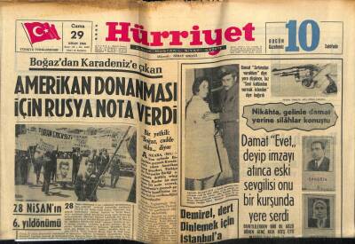Hürriyet Gazetesi 29 Nisan 1966 - Amerikan Donanması İçin Rusya Nota Verdi GZ54971 - 1