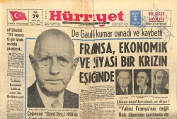 Hürriyet Gazetesi 29 Nisan 1969 - De Gaulle Kumar Oynadı Ve Kaybetti GZ103470 - 1