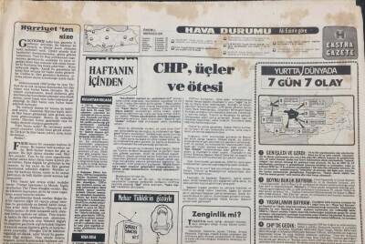 Hürriyet Gazetesi 29 Nisan 1979 CHP, Üçler Ve Ötesi GZ36178 - 1