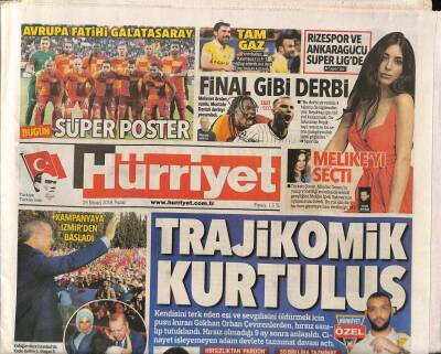 Hürriyet Gazetesi 29 Nisan 2018 - Yıldırım,Erdoğan İle Birlikte Partisinin İzmir Kongresine Katıldı GZ84360 - 1