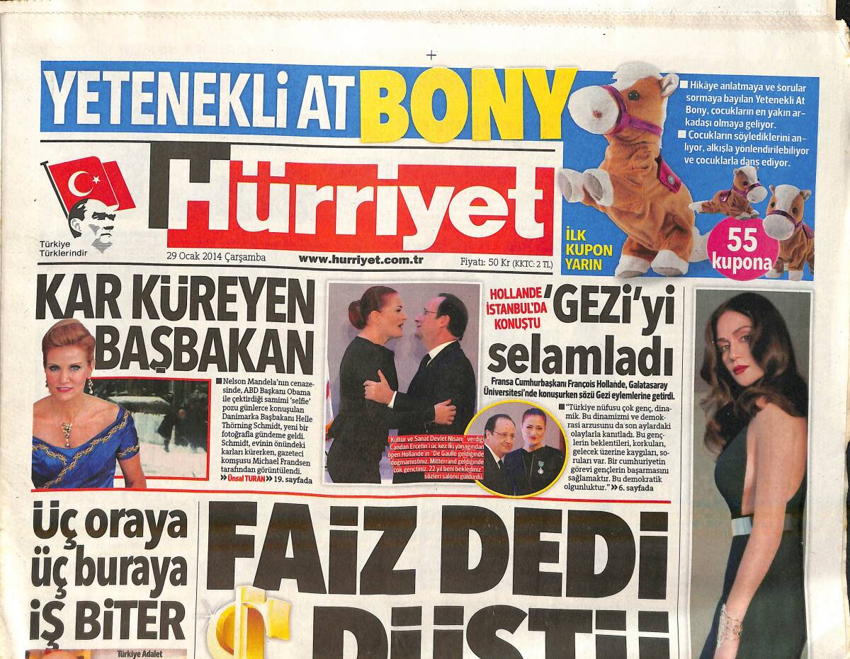 Hürriyet Gazetesi 29 Ocak 2014 - Bodrum Ferdi Özbeğen'i Unutmuyor - Rolling Stone'un Kapağında Papa Var GZ159580 - 1