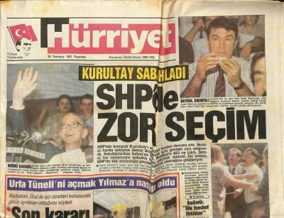 Hürriyet Gazetesi 29 Temmuz 1991 - Kurultay Sabahladı,SHPde Zor Seçim GZ97445 - 1