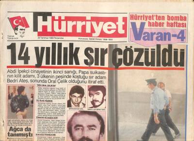 Hürriyet Gazetesi 29 Temmuz 1993 - TRTnin Yeni Patronu , Entrikadan Korkmuyor - Bedri Ateş , Sonunda Oral Çelik Olduğunu İtiraf Etti GZ126291 - 1