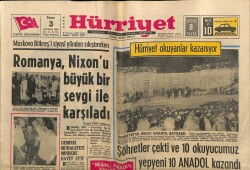 Hürriyet Gazetesi 3 Ağustos 1969 - Romanya , Nixonu Büyük Bir Sevgi İle Karşıladı GZ72605 - 1