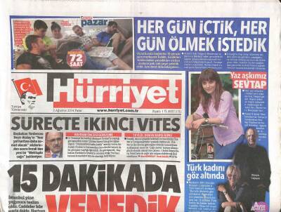 Hürriyet Gazetesi 3 Ağustos 2014 - Çinin En Kanlı İş Kazası 68 Ölü GZ106937 - 1