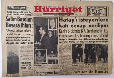 Hürriyet Gazetesi 3 Aralık 1960 - Hatayı İsteyenlere Kati Cevap Veriliyor, Ağa Korkusu Bir Köyde Bütün Huzuru Kaçırıyor - GZ16484 - 1