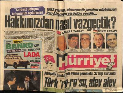 Hürriyet Gazetesi 3 Aralık 1988 - Hasan Celal Güzelden Türbanlıya Güvence GZ64384 - 1