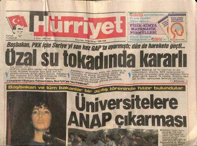 Hürriyet Gazetesi 3 Ekim 1989 - Sinemaya Antalya Soluğu * Cüneyt Arkın - Betül Arkın - Şener Şen GZ80801 - 1