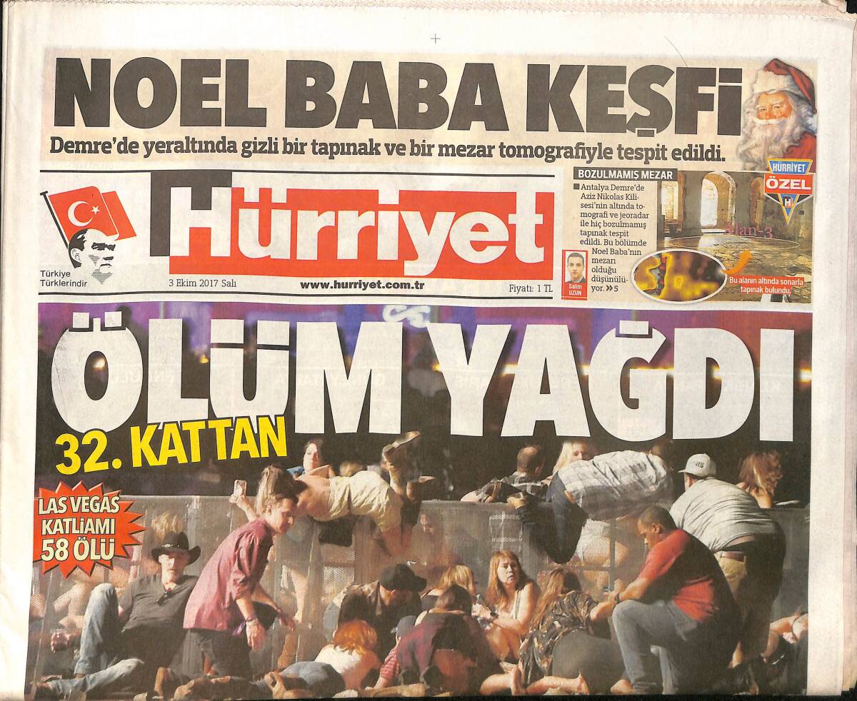 Hürriyet Gazetesi 3 Ekim 2017 - Filistin'de Tarihi Uzlaşma - 1979'dan Beri İlk Tahran Ziyareti GZ154212 - 1