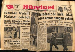 Hürriyet Gazetesi 3 Eylül 1958 - Karadenizde Halkı Bizar Eden Orman Yangını Yoktur GZ68922 - 1