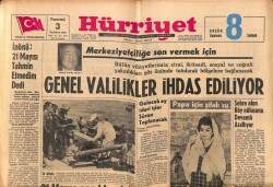 Hürriyet Gazetesi 3 Haziran 1963 - İnönü 21 Mayısı Tahmin Etmedim Dedi GZ70929 - 1