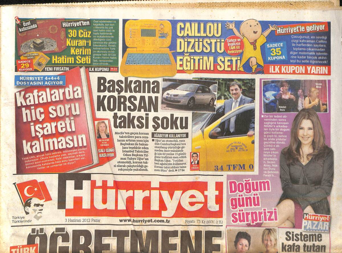 Hürriyet Gazetesi 3 Haziran 2012 - Rahmi Saltuk ''Şarkılarımı Oğlum İçin Söyleyeceğim'' GZ159589 - 1