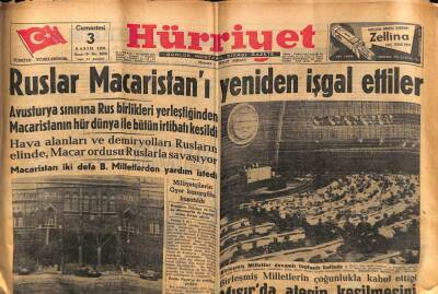 Hürriyet Gazetesi 3 Kasım 1956 - Ruslar Macaristanı Yeniden İşgal Ettiler GZ76696 - 1