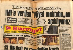 Hürriyet Gazetesi 3 Kasım 1978 - Türk Ekonomisine Yön Verecek Olay... IMFe Verilen Niyet Mektubu nu Açıklıyoruz GZ72063 - 1