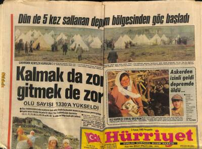 Hürriyet Gazetesi 3 Kasım 1983 - Atatürk Barajına İlk Harç Evrenden GZ80832 - 1