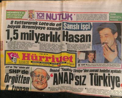 Hürriyet Gazetesi 3 Kasım 1987 - Doğum Günü Hediyesi GZ58645 - 1