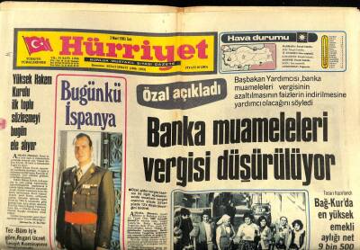 Hürriyet Gazetesi 3 Mart 1981 - Caddebostan Maksim Gazinosu Adnan Şenses Afişi GZ69371 - 1