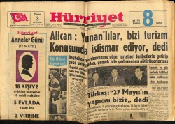 Hürriyet Gazetesi 3 Mayıs 1963 - Türkeş 27 Mayısın Yapıcısı Biziz Dedi GZ65298 - 1