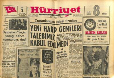 Hürriyet Gazetesi 3 Mayıs 1966 - James Bond Göksel Arsoy - Samatyalı Manav 450 Bin Kapak Biriktirdi GZ117904 - 1