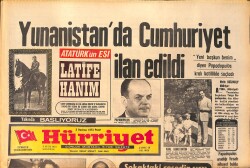 Hürriyet Gazetesi 3 Mayıs 1973 - Yunanistan'da Cumhuriyet İlan Edildi - Antalya 10. Film Festivali Başladı GZ158302 - Gökçekoleksiyon