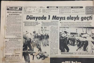 Hürriyet Gazetesi 3 Mayıs 1979 Dünyada 1 Mayıs Olaylı Geçti GZ36175 - 1