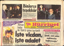 Hürriyet Gazetesi 3 Mayıs 1983 - Hürriyet 35 Yaş Gecesi - Alman Baba İki Türk'ü İpten Kurtardı GZ4150 - Gökçekoleksiyon