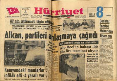 Hürriyet Gazetesi 3 Nisan 1963 - Ekrem Alican Partileri Anlaşmaya Çağırdı GZ97516 - 1