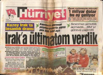 Hürriyet Gazetesi 3 Nisan 1991 - Akbulut , Grupta Af İçin Tuhaf Konuştu GZ81410 - 1