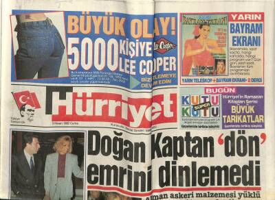Hürriyet Gazetesi 3 Nisan 1992 - İşte Ajda Pekkanın Son Sevgilisi GZ58693 - 1