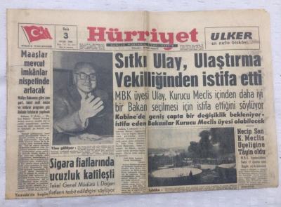 Hürriyet Gazetesi 3 Ocak 1961 - Sigara Fiyatlarında Ucuzluk Katileşti - GZ17894 - 1