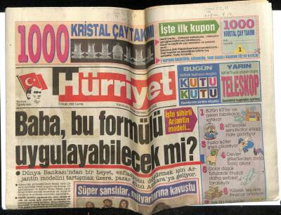 Hürriyet Gazetesi 3 Ocak 1992 - Doğum Günü Hediyesi GZ54884 - 1