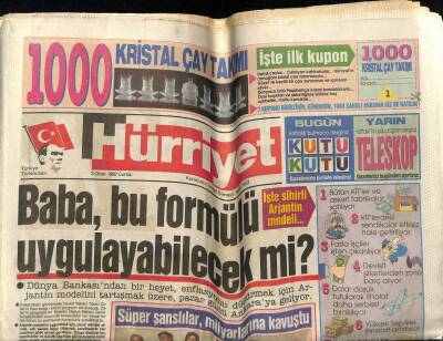 Hürriyet Gazetesi 3 Ocak 1992 - Doğum Günü Hediyesi GZ54885 - 1