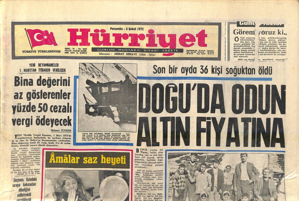 Hürriyet Gazetesi 3 Şubat 1972 - 24 Yaşında Ve 230 Kilo Zenci Kadın Soyunarak Şarkı Söylüyor - Françoise Hardy İstanbul İçin Harika Diyor GZ156961 - 1