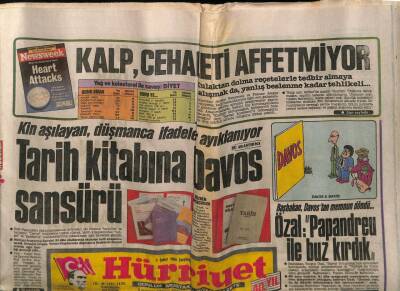 Hürriyet Gazetesi 3 Şubat 1988 - Turgut Özal Davostan Mutlu Döndü. Papandreu İle Buz Kırdık GZ58706 - 1